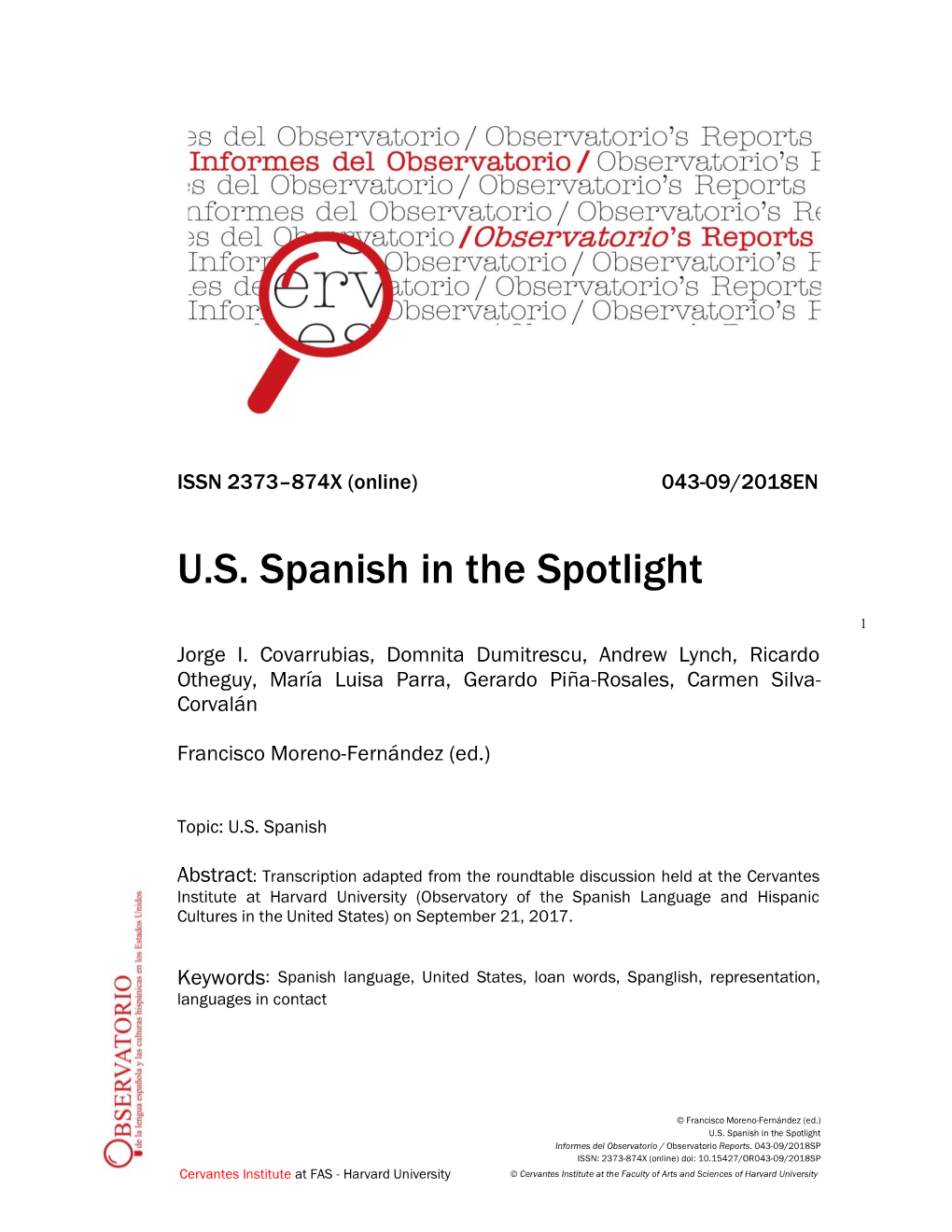 US Spanish in the Spotlight