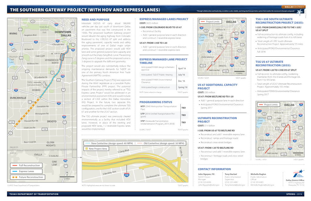 The Southern Gateway Project (With Hov And