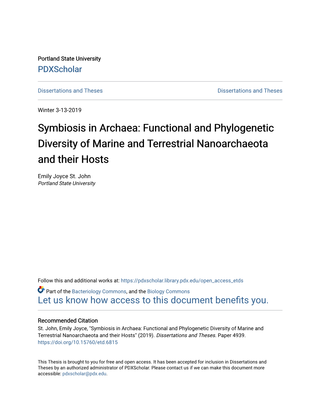 Symbiosis in Archaea: Functional and Phylogenetic Diversity of Marine and Terrestrial Nanoarchaeota and Their Hosts