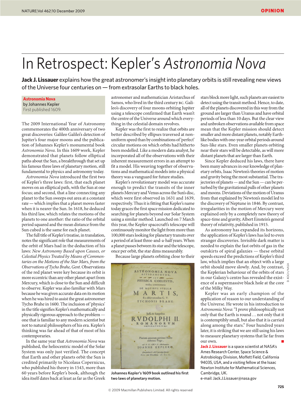 In Retrospect: Kepler's Astronomia Nova