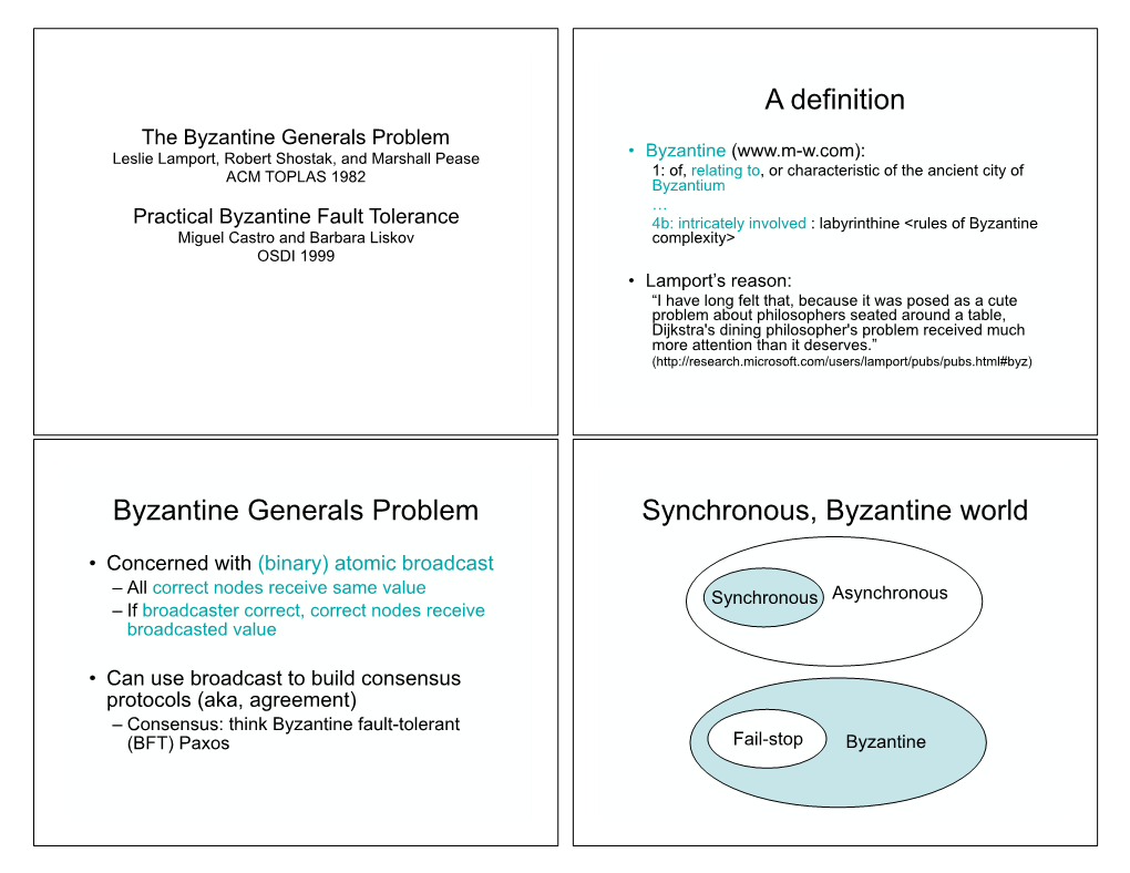 Asynchronous Byzantine Fault Tolerant