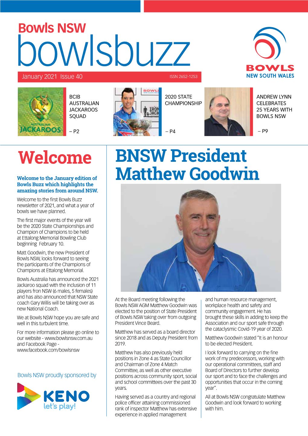 BNSW President Matthew Goodwin Welcome