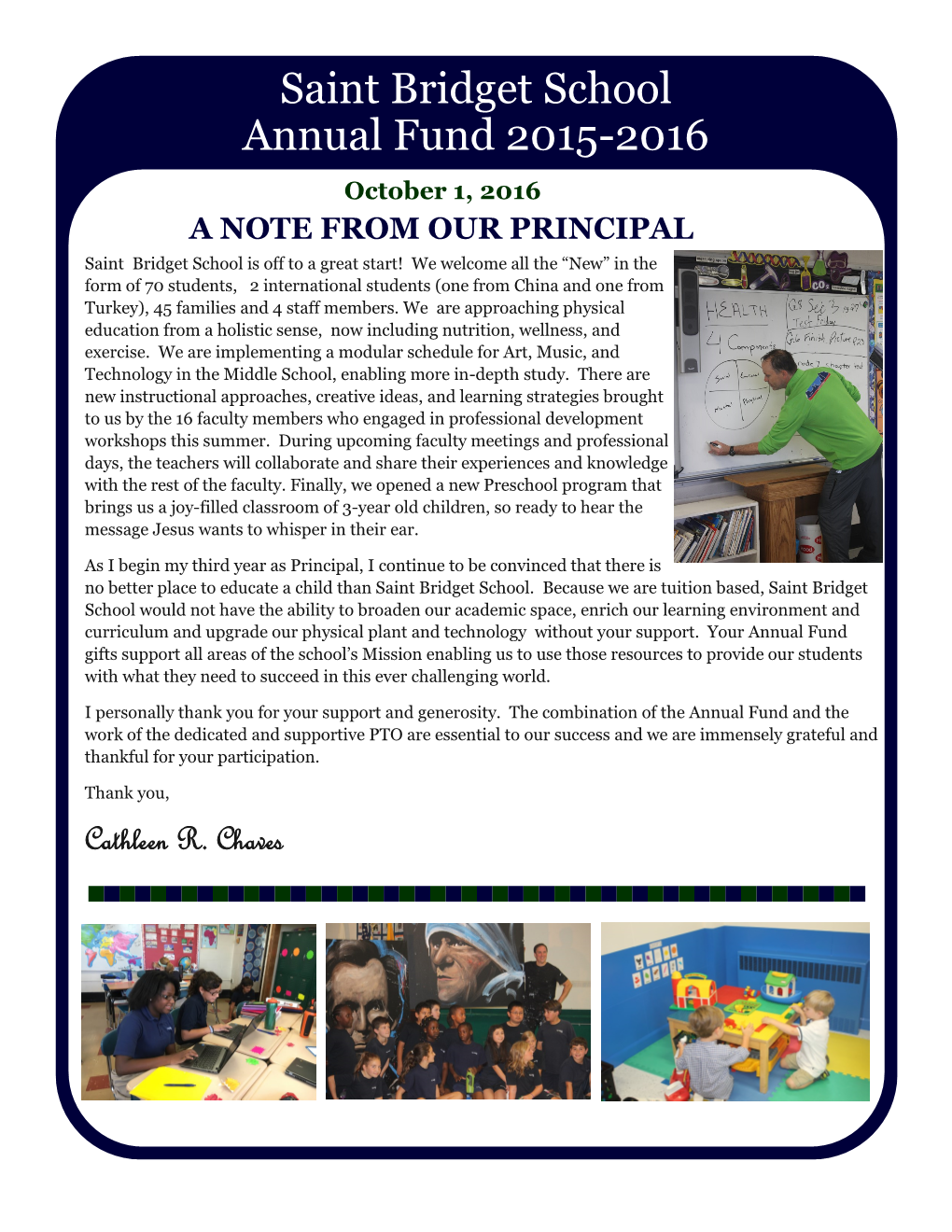 Saint Bridget School Annual Fund 2015-2016