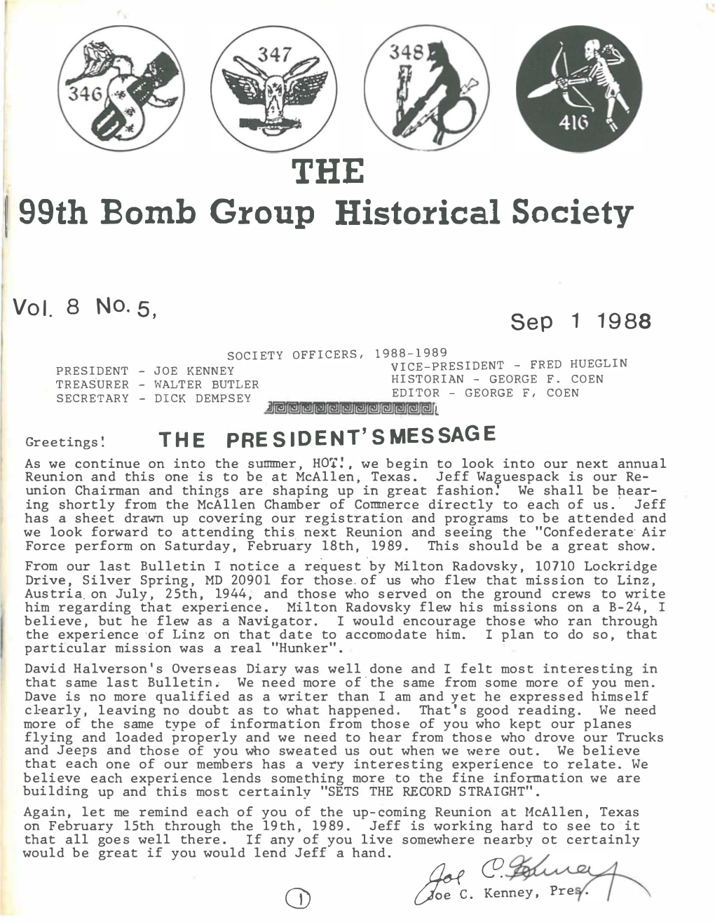 ( 99Th Bomb Group Historical Society S