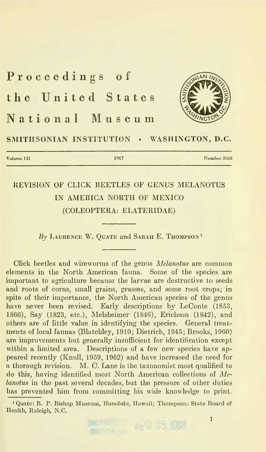 Proceedings of the United States National Museum