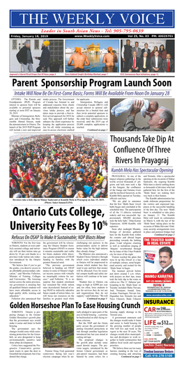 Ontario Cuts College, University Fees By