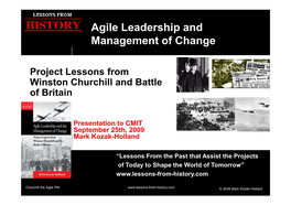 Agile Leadership and Management of Change