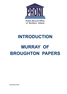 Introduction to the Murray of Broughton Papers Adobe