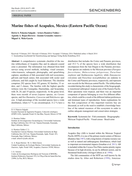 Marine Fishes of Acapulco, Mexico (Eastern Pacific Ocean)