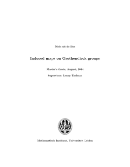 Induced Maps on Grothendieck Groups