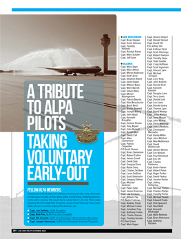 A Tribute to ALPA Pilots Taking Voluntary Early-Out