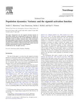 Population Dynamics: Variance and the Sigmoid Activation Function ⁎ André C