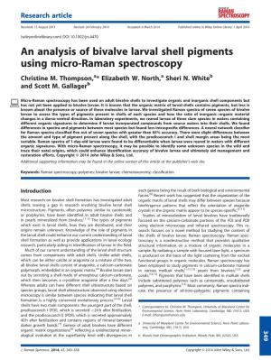 An Analysis of Bivalve Larval Shell Pigments Using Microraman