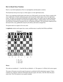 How to Read Chess Notation