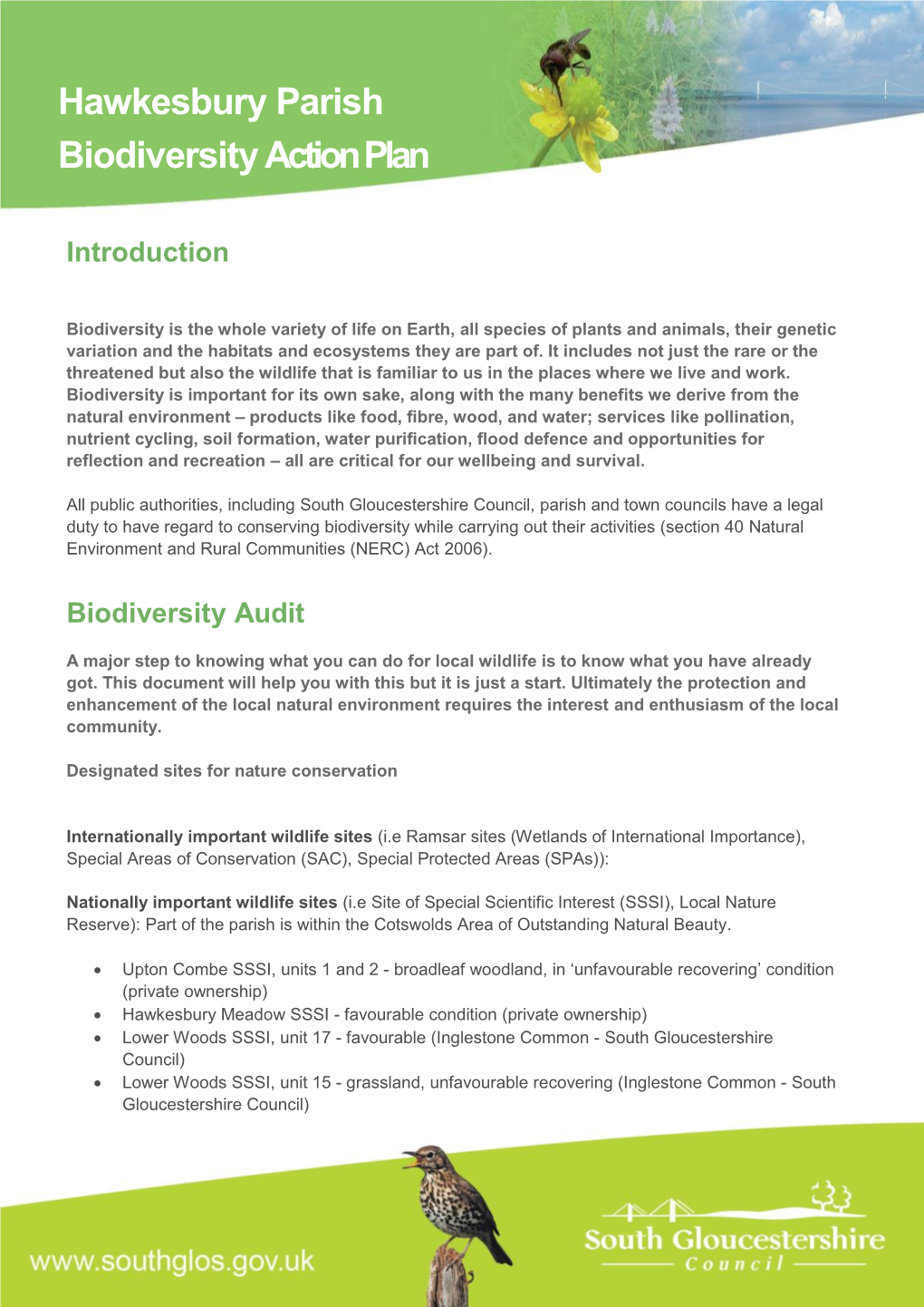 Hawkesbury Parish Biodiversity Action Plan