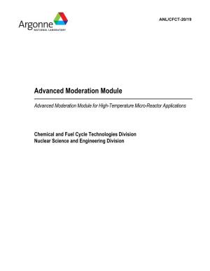 Advanced Moderation Module for High-Temperature Micro-Reactor Applications Chemical