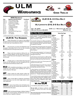 Warhawks Game Twelve