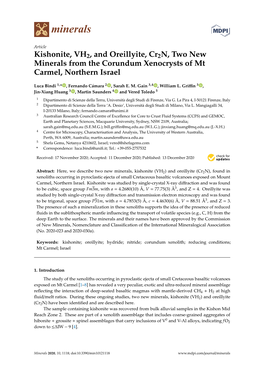 Kishonite, VH2, and Oreillyite, Cr2n, Two New Minerals from the Corundum Xenocrysts of Mt Carmel, Northern Israel