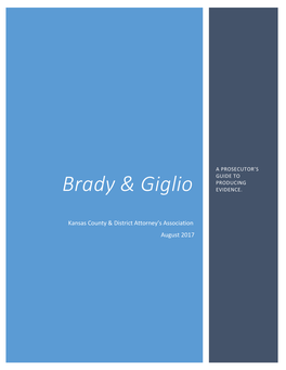 Brady & Giglio Manual with Kansas Case