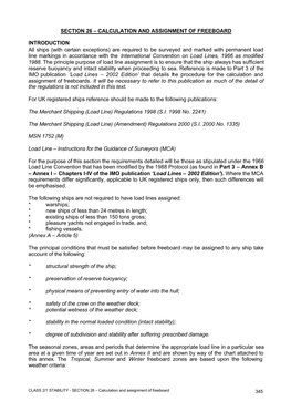 Calculation and Assignment of Freeboard Introduction