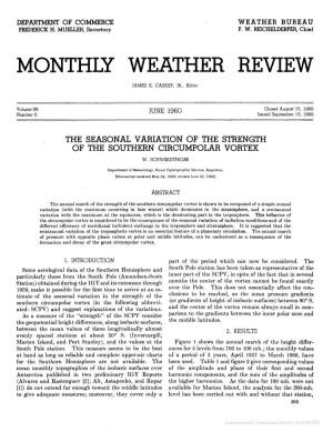 Monthly Weather Review June1960