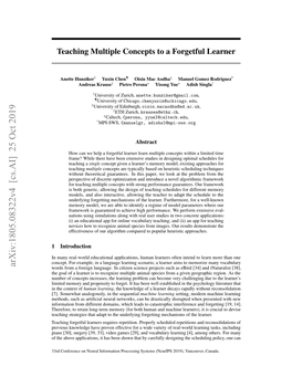 Teaching Multiple Concepts to a Forgetful Learner