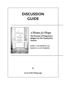A House for Hope the Promise of Progressive Religion for the Twenty-First Century