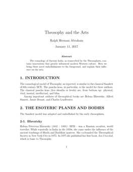 RHA, MS#151A: Theosophy and the Arts