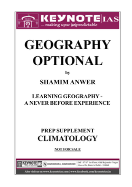 GEOGRAPHY OPTIONAL by SHAMIM ANWER