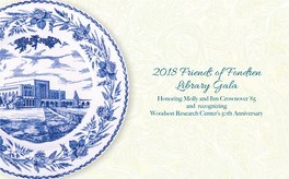 2018 Friends of Fondren Library Gala Honoring Molly and Jim Crownover ’65 and Recognizing Woodson Research Center’S 50Th Anniversary