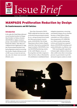 MANPADS Proliferation Reduction by Design: on Countermeasures and Kill Switches