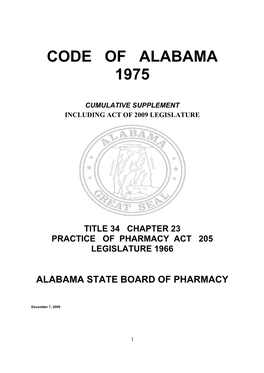 Code of Alabama 1975