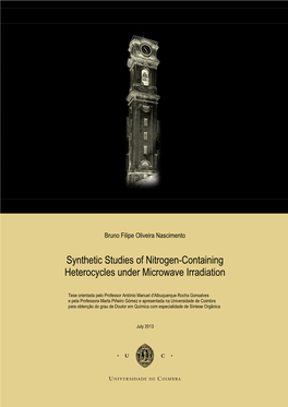 Synthetic Studies of Nitrogen-Containing Heterocycles Under Microwave Irradiation, Bruno Nascimento, Coimbra, 2013