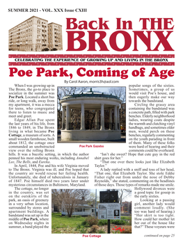 Poe Park, Coming of Age by Carol Aaron, Morris3h@Aol.Com When I Was Growing up in Popular Songs of the Sixties