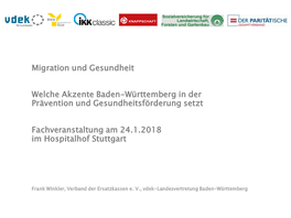 Migration Und Gesundheit: Welche Akzente Baden