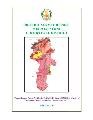 District Survey Report for Soapstone Coimbatore District