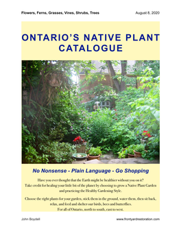 Ontario's Native Plant Catalogue
