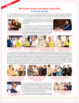 Report on IPA Awards Function 2018