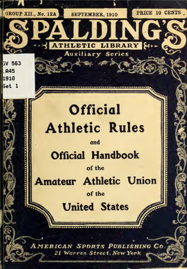 Official Athletic Rules and Official Handbook