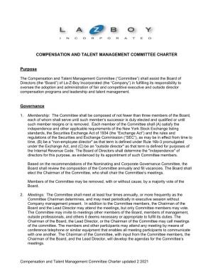 Compensation and Talent Management Committee Charter