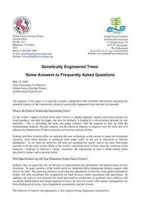 Genetically Engineered Trees