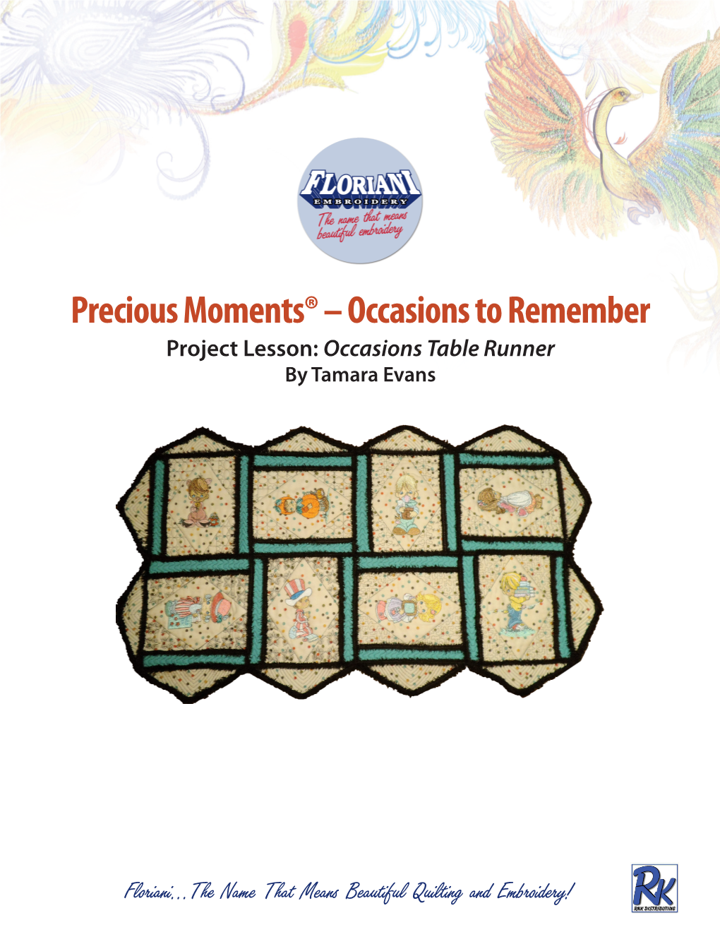 Precious Moments® – Occasions to Remember Project Lesson: Occasions Table Runner by Tamara Evans