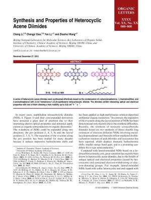 Synthesis and Properties of Heterocyclic Acene Diimides