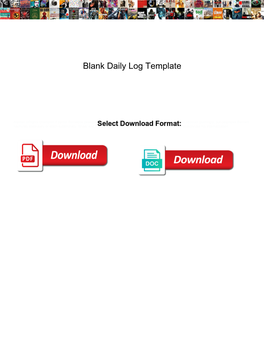 Blank Daily Log Template