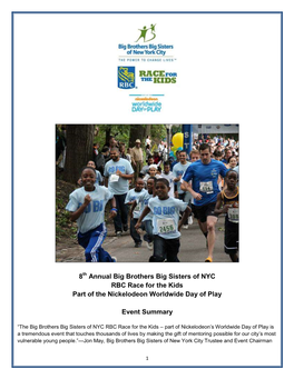 8 Annual Big Brothers Big Sisters of NYC RBC Race for the Kids Part Of