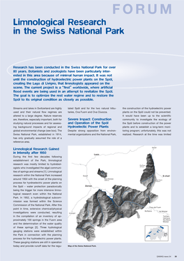 Limnological Research in the Swiss National Park