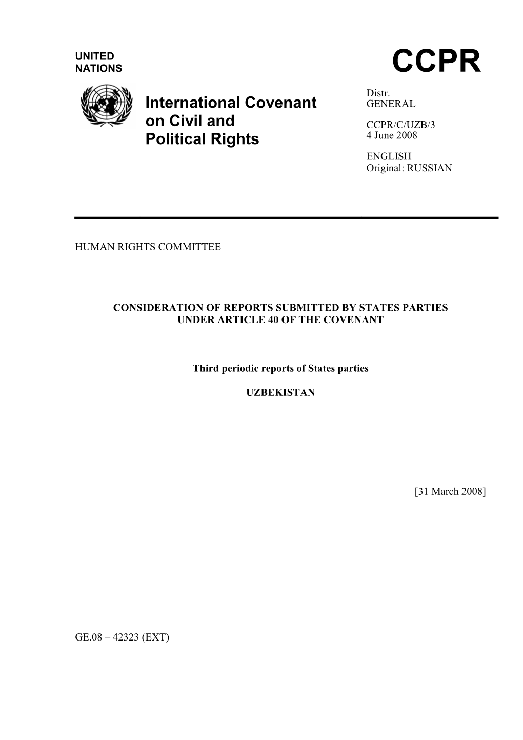 International Covenant on Civil and Political Rights