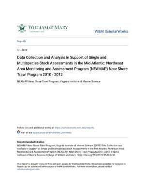 Data Collection and Analysis in Support Of