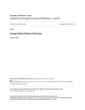 George Eliot's Poetry of the Soul