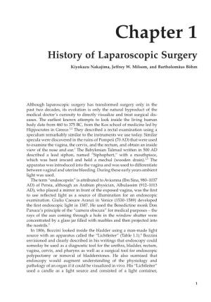 Chapter 1 History of Laparoscopic Surgery